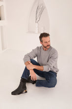 Load image into Gallery viewer, The Panther Black Leather Men Chelsea Boot