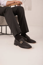 Load image into Gallery viewer, The Monarch Black Leather Men Dress Shoe