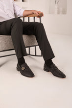 Load image into Gallery viewer, The Monarch Black Leather Men Dress Shoe
