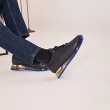 Load image into Gallery viewer, The Marseille Navy Blue Leather Men Sneaker