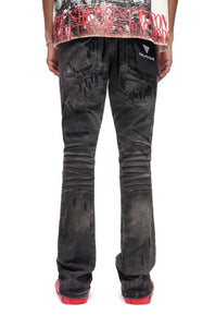 Valabasas Graft Stacked Jean - Grey Washed