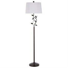 Load image into Gallery viewer, Vine Leaves Floor Lamp in Bronze Finish with White Shade