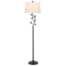 Load image into Gallery viewer, Vine Leaves Floor Lamp in Bronze Finish with White Shade