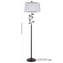 Load image into Gallery viewer, Vine Leaves Floor Lamp in Bronze Finish with White Shade