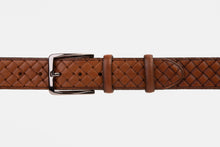 Load image into Gallery viewer, The Vatra Brown Woven Leather Belt