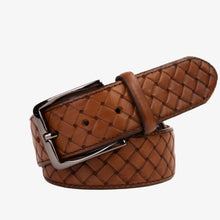 Load image into Gallery viewer, The Vatra Brown Woven Leather Belt