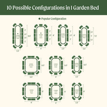 Load image into Gallery viewer, 17" Tall 10 In 1 Jumbo Modular Metal Raised Garden Bed Kit