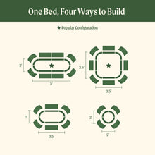 Load image into Gallery viewer, 17" Tall 4 In 1 Small Modular Metal Raised Garden Bed Kit