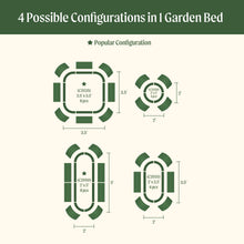 Load image into Gallery viewer, 17" Tall 4 In 1 Small Modular Metal Raised Garden Bed Kit