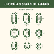 Load image into Gallery viewer, 17" Tall 9 In 1 Large Modular Metal Raised Garden Bed Kit
