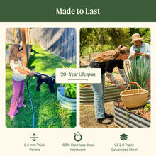 Load image into Gallery viewer, 17" Tall 6 In 1 Medium Modular Metal Raised Garden Bed Kit