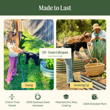 Load image into Gallery viewer, 17" Tall 10 In 1 Jumbo Modular Metal Raised Garden Bed Kit