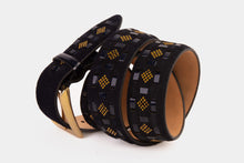 Load image into Gallery viewer, The Vicino Navy Leather Belt