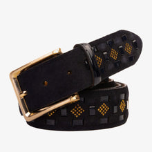 Load image into Gallery viewer, The Vicino Navy Leather Belt