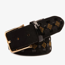 Load image into Gallery viewer, The Vicino Black Leather Belt