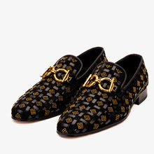 Load image into Gallery viewer, The Vicino Men Shoe Black Bit Dress Loafer