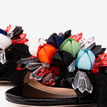 Load image into Gallery viewer, The Vigo Black Leather Block Heel Women Sandal