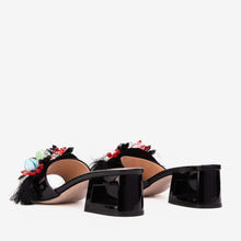 Load image into Gallery viewer, The Vigo Black Leather Block Heel Women Sandal