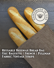 Load image into Gallery viewer, Baguette | Beeswaxed Bag