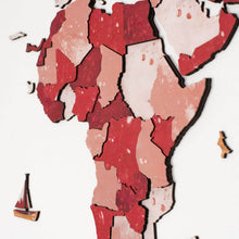 Load image into Gallery viewer, 3D Wooden World Map Volcano