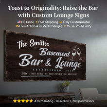 Load image into Gallery viewer, Basement Bar And Lounge Sign