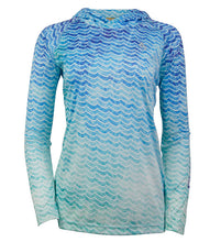 Load image into Gallery viewer, Women's Waves L/S UV Fishing Hoodie