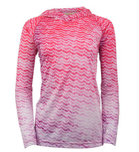 Load image into Gallery viewer, Women's Waves L/S UV Fishing Hoodie