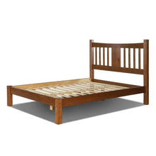 Load image into Gallery viewer, King Farmhouse Style Solid Wood Platform Bed Frame with Headboard in Walnut