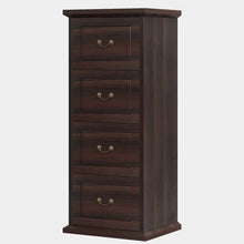 Load image into Gallery viewer, Traditional Vertical File Cabinet in Walnut Wood Finish with 4 Storage Drawers