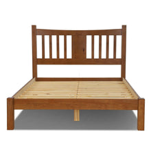 Load image into Gallery viewer, Queen Farmhouse Style Solid Wood Platform Bed Frame with Headboard in Walnut