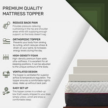 Load image into Gallery viewer, Twin Size 2 Inch Thick Plush High Density Foam Mattress Topper - Medium Firm