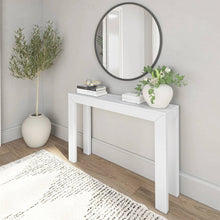 Load image into Gallery viewer, Solid Wooden Modern Accent Console Table / Sofa Table in White Wood Finish