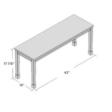 Load image into Gallery viewer, Kitchen Seating Wooden Bench in White and Brown Finish