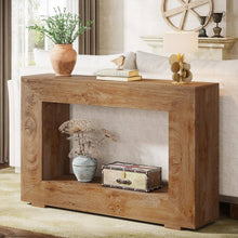 Load image into Gallery viewer, Modern Farmhouse 47-inch Long Entryway or Sofa Table in Brown Wood Finish