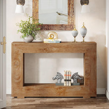 Load image into Gallery viewer, Modern Farmhouse 47-inch Long Entryway or Sofa Table in Brown Wood Finish