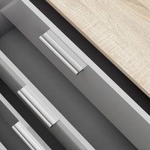 Load image into Gallery viewer, White Modern Bedroom 8-Drawer Double Dresser with Oak Finish Sides and Top