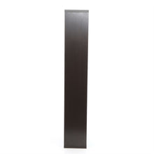 Load image into Gallery viewer, Modern 70-in High Display Cabinet Bookcase in Dark Brown Cappuccino Wood Finish
