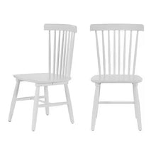 Load image into Gallery viewer, Set of 2  Classic Spindle Back White Solid Wood Dining Chair