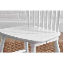 Load image into Gallery viewer, Set of 2  Classic Spindle Back White Solid Wood Dining Chair