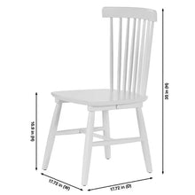 Load image into Gallery viewer, Set of 2  Classic Spindle Back White Solid Wood Dining Chair