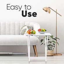 Load image into Gallery viewer, Set of 2 - Folding TV Tray Table in White Wood Finish