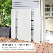 Load image into Gallery viewer, Folding White HDPE Picnic Table with 2 Benches Outdoor Patio Furniture Set