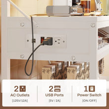 Load image into Gallery viewer, White Modern Industrial Kitchen Baker's Rack with Multi-Color LED Lights