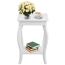 Load image into Gallery viewer, Stylish Nightstand End Table in White Wood Finish - Set of 2