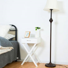 Load image into Gallery viewer, X-Shape 1 Drawer Nightstand End Side Table Storage in White