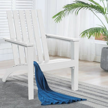 Load image into Gallery viewer, Indoor/Outdoor Acacia Wood Adirondack Lounge Armchair - White
