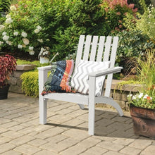Load image into Gallery viewer, Indoor/Outdoor Acacia Wood Adirondack Lounge Armchair - White