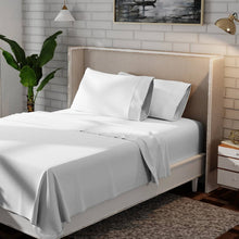 Load image into Gallery viewer, Full size White 100-Percent Certified Organic Cotton Sheet Set