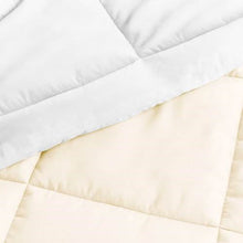 Load image into Gallery viewer, Full/Queen size 3-Piece Microfiber Reversible Comforter Set in White and Cream