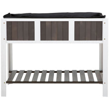 Load image into Gallery viewer, White Wooden 2 Level Elevated Raised Garden Planter Bed
